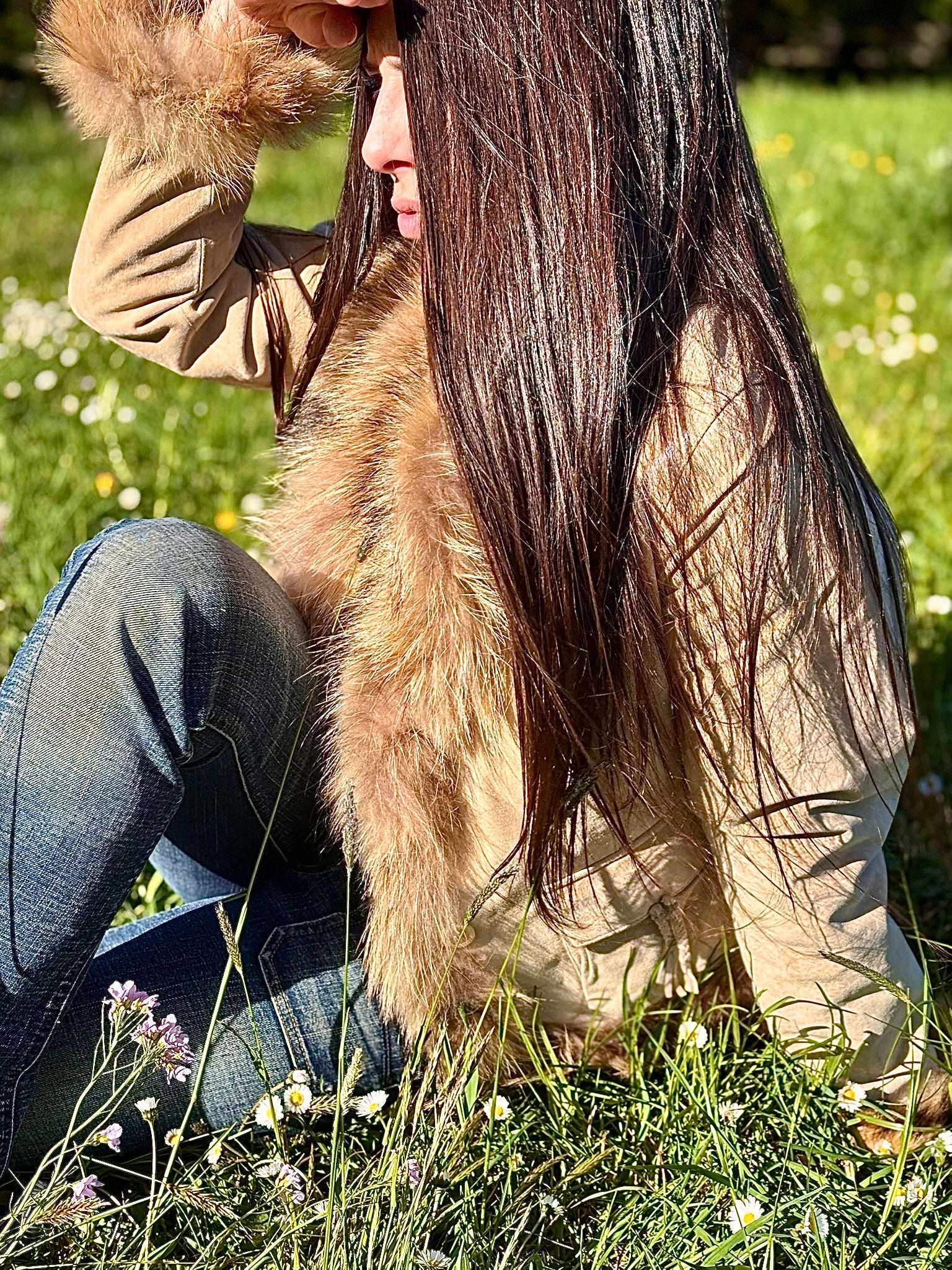 Veste daim et fourrure Oakwood