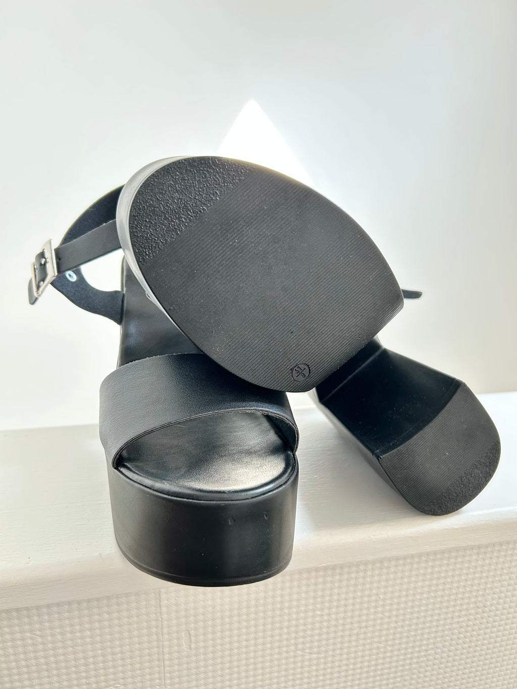 Sandales plateformes noires